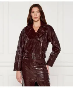 Кожаная куртка Cropped fit Liu Jo, коричневый