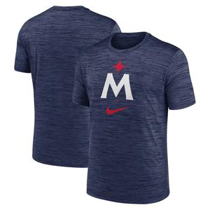 Мужская темно-синяя футболка Nike Minnesota Twins 2023 с логотипом Velocity Performance