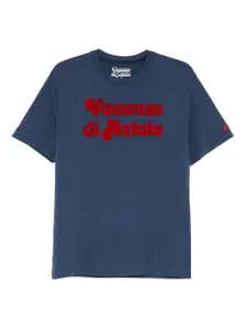 Футболка с флокированным логотипом Mc2 Saint Barth, синий