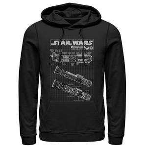 Мужской пуловер с капюшоном «Звездные войны» Light Saber Licensed Character