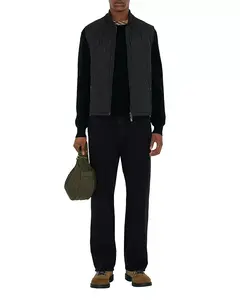 Стеганый нейлоновый жилет Burberry, черный