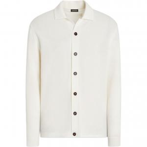 Длинная вязаная рубашка Zegna Ermenegildo Zegna, белый