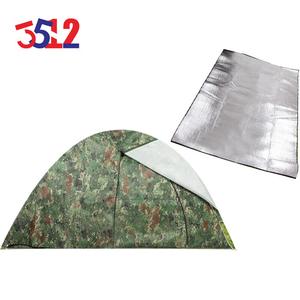 3512 Зимняя и летняя палатка двойного назначения, комплект ковриков для палаток, цвет звездного скопления 2*2 м + алюминиевая пленка, влагостойкий коврик 2*2 м