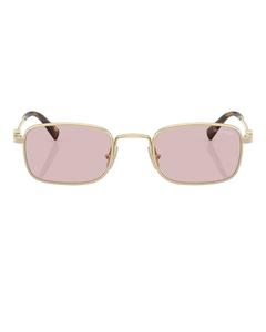 Прямоугольные солнцезащитные очки Miu Miu, Pale Gold