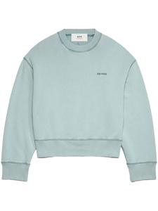 AMI Paris толстовка с вышитым логотипом, синий