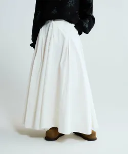 Объёмная расклешенная длинная юбка Jeanasis, цвет White(05)