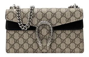 GUCCI Dionysus Small GG Shoulder Bag Beige/Ebony