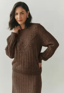 Джемпер стандартного кроя с рельефным швом Laura Ashley, Brown