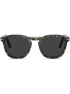 Persol солнцезащитные очки в круглой оправе, коричневый