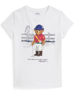 Детская футболка с коротким рукавом и принтом для девочек 7-16 лет Polo Ralph Lauren, White