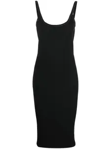 Платье из джерси с кристаллами Alexander Wang, черный