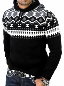 Пуловер RESLAD Strickpullover Norweger, черный