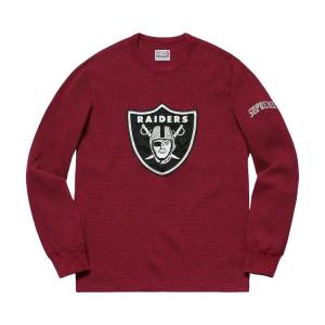 Топ Supreme x NFL Raiders, 47 Thermal, Maroon