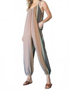 Геометрический принт многоцветный комбинезон с драпировкой BUCKETLIST, мультиколор