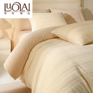 LUOLAI HOME Комплект постельного белья, 3 предмета, пододеяльник 150x200 см, простыня, наволочка 48x74 см, цвет миланский стиль, кремовый наполнитель, класс А, высокоплотный молочный вельвет