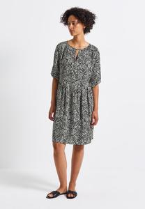 Платье Street One GEMUSTERTES, Weiß/Dark Green