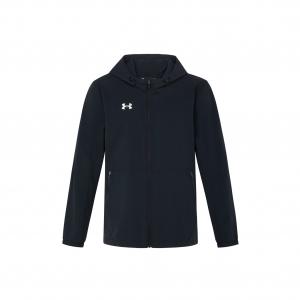 Under Armour Куртка Porter, унисекс, однотонная, черная, минималистичный базовый стиль