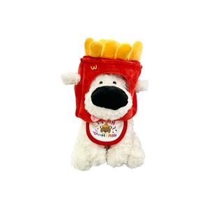 Плюшевая игрушка с большим носом в виде собаки с гамбургером и картошкой фри AIQINGCAOZHILIAN(WANJU)