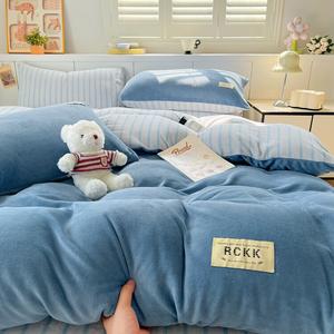 AVIVI Простыня 150x180 см, пододеяльник 200x230 см, синяя лента