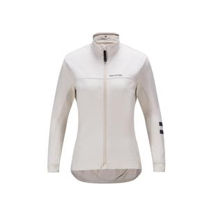 Женская зимняя дорожная велокуртка Van Rysel с длинным рукавом EDR Endurance кремово-бежевая