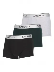 Комплект из трех боксеров с логотипом Lacoste, серебристый