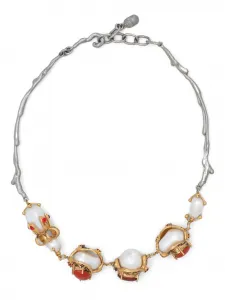 Жемчужное колье Marni, серебяный