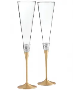 Пара золотых бокалов для тостов «С любовью» Vera Wang Wedgwood