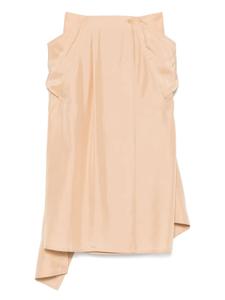Юбка шелковая прямая Carven, нейтральный