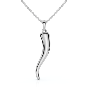 Подвеска из итальянского рога без цепочки Pompeii2, 14K White Gold