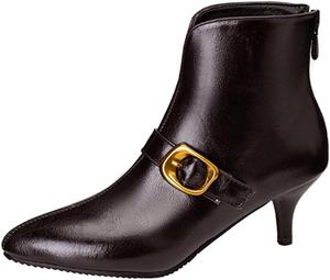 Женские ботильоны LYYSKY с задней молнией и заостренным носком. Размер соответствует длине стопы, ориентируйтесь на таблицу размеров и описание товара. Размеры US2-US15/EU32-EU48, Brown(556-1)