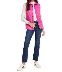 Пуховик жилет с вязаным кантом в цвете орхидея NZT by NIC+ZOE, Orchid Petal