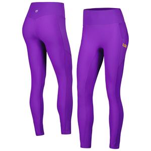 Женские фиолетовые леггинсы iLeggings KadyLuxe LSU Tigers 7/8 с карманами, смешанная техника