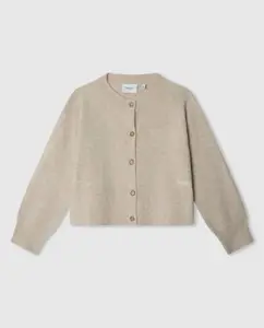 Детский кардиган с вышитым логотипом Pepe Jeans, бежевый