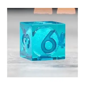 Эликсир d6 - Синий с синим, Elixir Liquid Core Dice