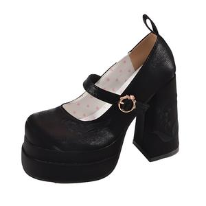 Туфли Мэри Джейн на массивном каблуке для женщин Dawei's house, Black