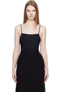 Боди на тонких бретельках Jil Sander, черный