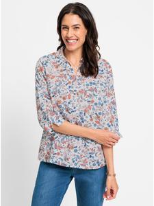 Хлопковая блузка с белым и розовым кварцевым принтом WITT WEIDEN