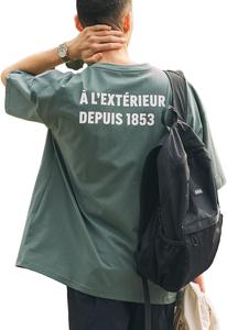 Мужская футболка с увеличенным логотипом Aigle, темно-зеленый