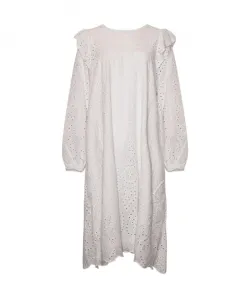 Длинное хлопковое платье Tiffany, белый