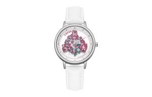 Disney Часы Sogno Collection, Rotating Lucky Ferris Wheel Quartz Movement Leather Strap Watch Women's Watch White Dial, MK-11681W[Simple White Mickey Box]