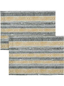 Erwin Müller Жаккардовые, хлопчатобумажные, тканые салфетки, комплект из 2 штук, черный и бежевый цвета