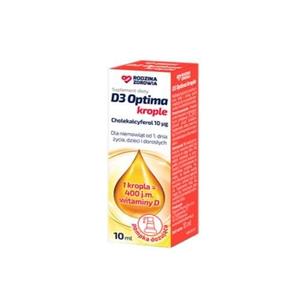 БАД, Health Family, D3 Optima Krople 400 МЕ, 10мл Rodzina Zdrowia