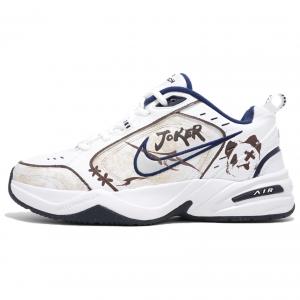 Nike Air Monarch 4 Противоскользящие и износостойкие увеличивающие рост низкие массивные кроссовки унисекс бело-коричневые