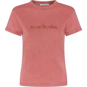 Футболка Fitted Fit с размытым логотипом Acne Studios, красный