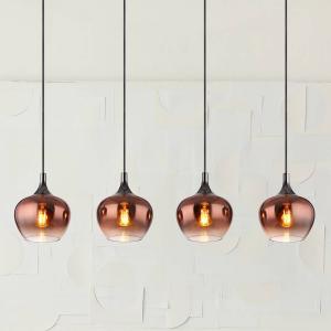 Подвесной светильник Globo Lighting Maxy Typ F, цветное стекло/железо - 4 лампы