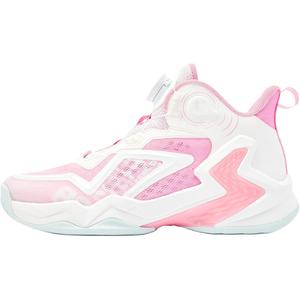 Детские баскетбольные кроссовки с противоскользящей подошвой и износостойким верхом QIAODAN, розовый