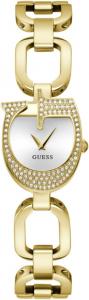 GUESS Silver-Tone Crystal аналоговые часы, Gold