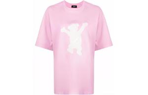 Футболка унисекс розовая We11Done, розовый