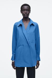 Рубашка из хлопка COS, синий