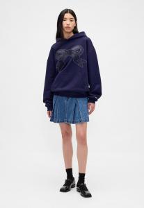 Юбка GAP GAP SANDY LIANG PLEATED DENIM MINI SKIRT, Blue Denim